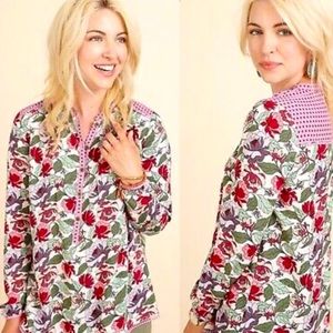 Matilda Jane Dusk or Dawn Floral Tunic Size Medium